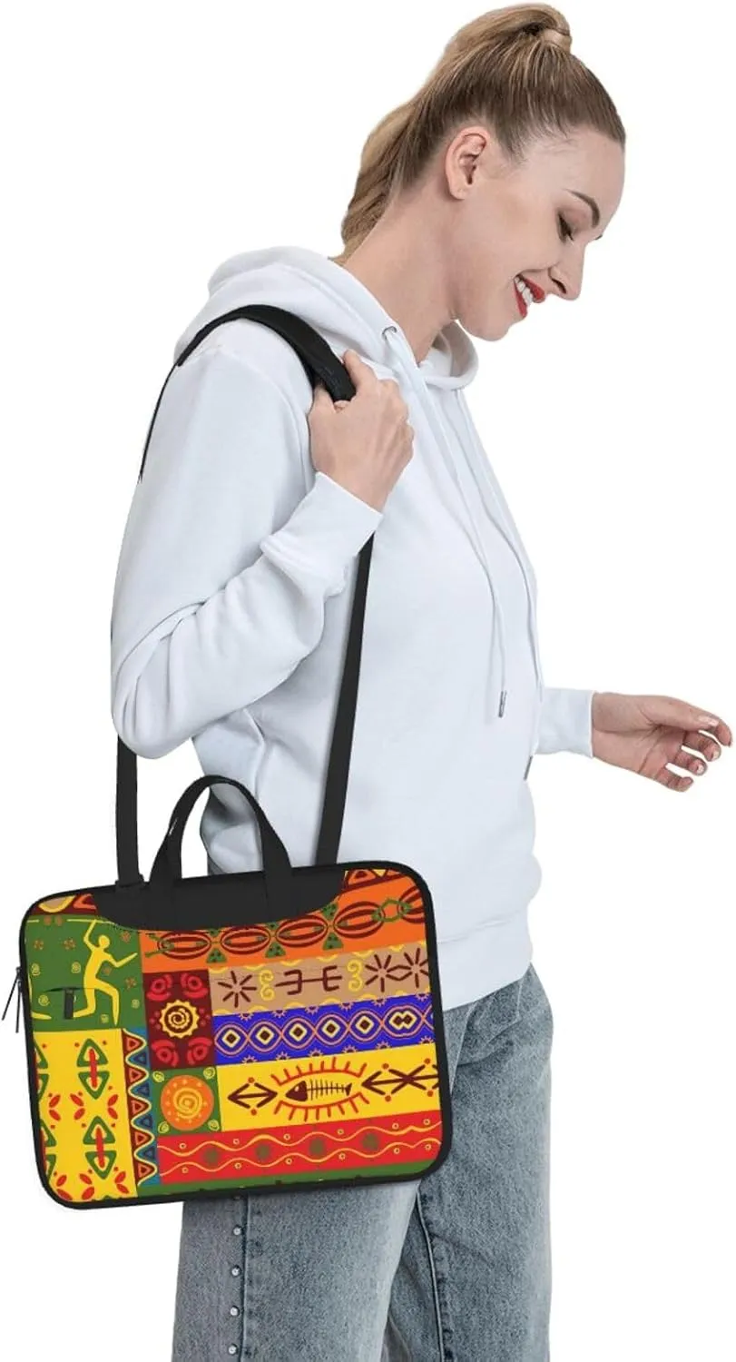 African National Patterns Print Trendy Oxford Cloth Laptop Bag - Versatile Laptop Case,Messenger Bag, Shoulder Bag