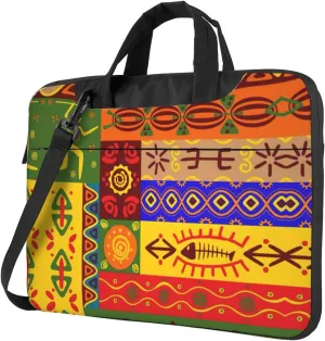 African National Patterns Print Trendy Oxford Cloth Laptop Bag - Versatile Laptop Case,Messenger Bag, Shoulder Bag