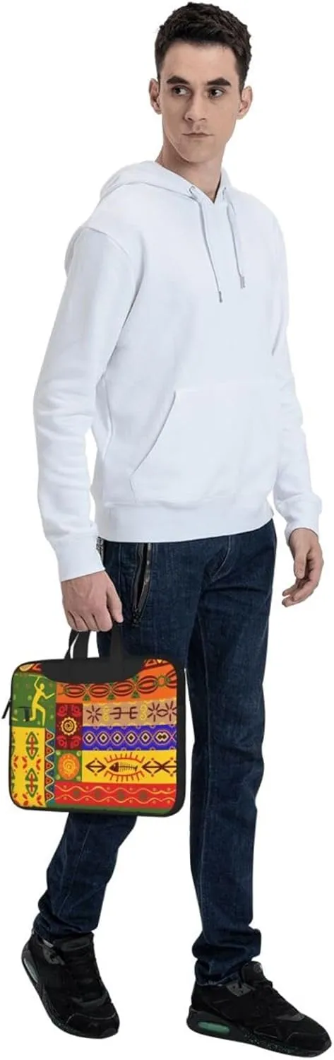 African National Patterns Print Trendy Oxford Cloth Laptop Bag - Versatile Laptop Case,Messenger Bag, Shoulder Bag