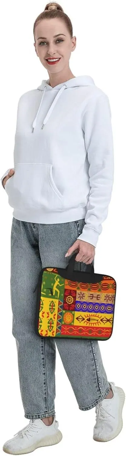 African National Patterns Print Trendy Oxford Cloth Laptop Bag - Versatile Laptop Case,Messenger Bag, Shoulder Bag