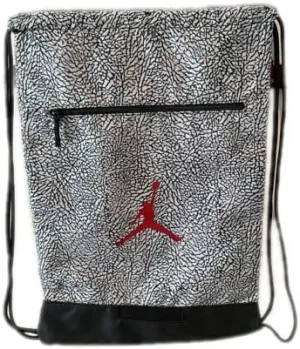 Air Jumpman Retro Elephant Print Gym Bag Drawstring Sport Boys Color Black, Grey, and Gym Red