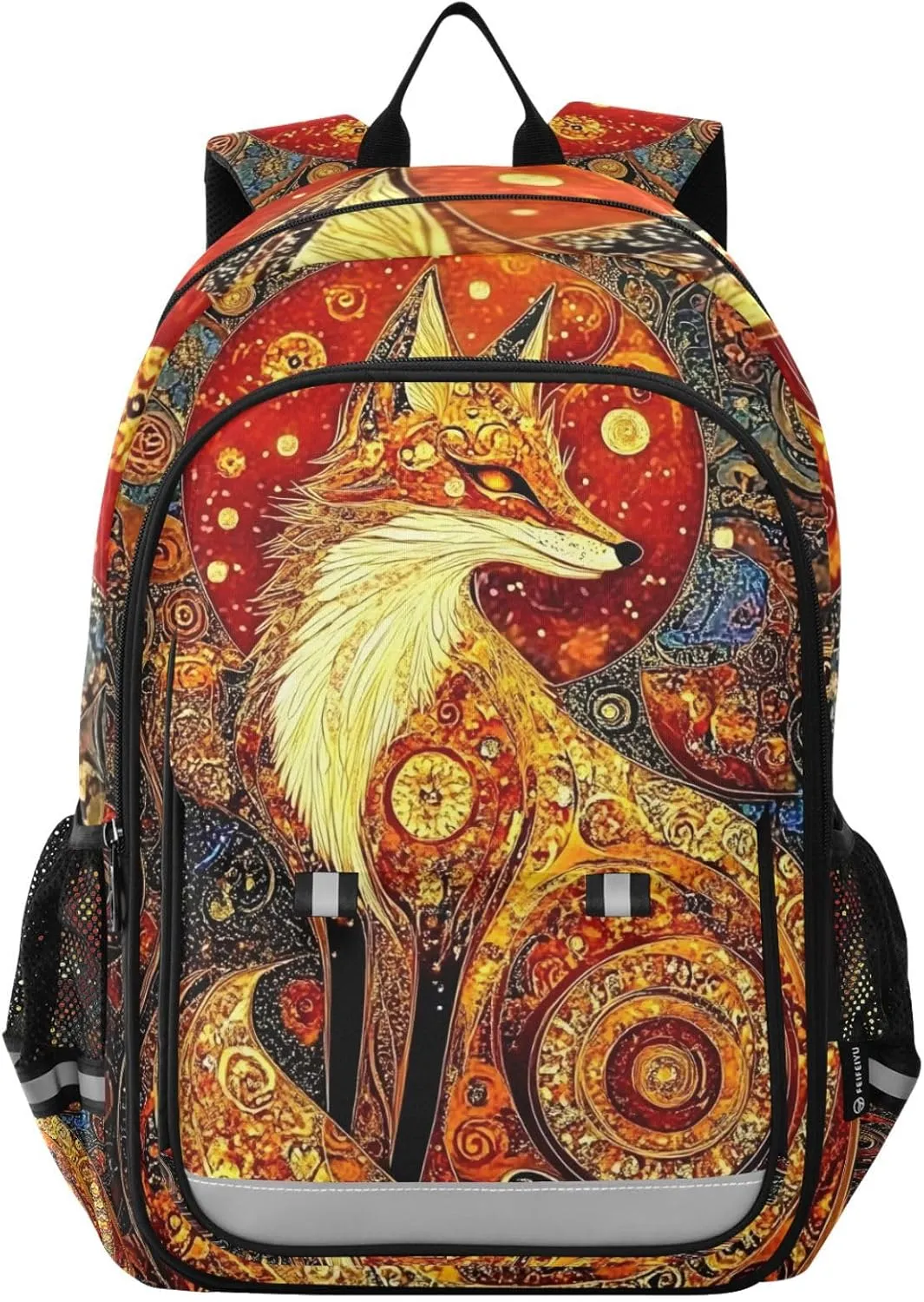 ALAZA Fox Golden Magic Mystery Laptop Backpack Purse for Women BookBags 17 inch School Bags Men Boys Girls Travel Casual Daypack