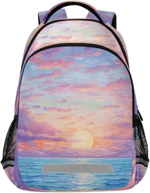 ALAZA Toddler Backpack School Girls Boys Bookbag Kids Children Bags Sunrise Pink Student Daypack Travel Teen