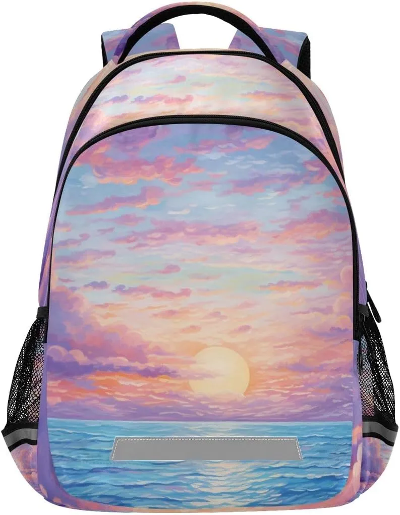 ALAZA Toddler Backpack School Girls Boys Bookbag Kids Children Bags Sunrise Pink Student Daypack Travel Teen