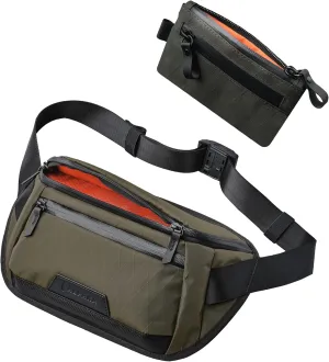 ALPAKA Bravo Sling Mini V2 and Zip Pouch - Sling Bag Fits an iPad Mini, 2.5L Small Crossbody Bag for Men Weather Resistant Fabrics - RFID-Blocking Small Cash and Card Zip Wallet with Carbon Neutral