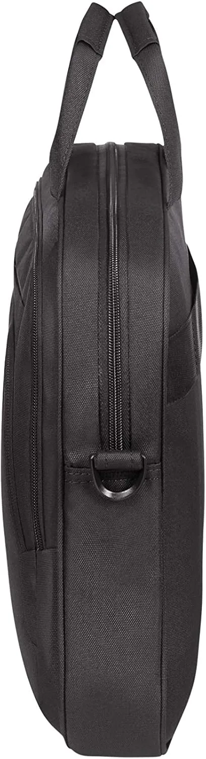 American Tourister Unisex Adult Briefcase, Black (Black/Orange), M (15.6 Inch)