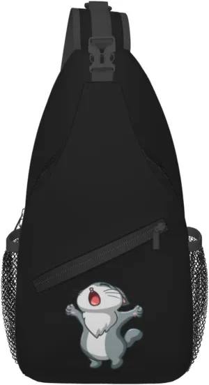 Angry Bunny Crossbody Bags For Women Men Chest Backpack Gym Shoulder Bag Travel Outdoor Sports Casual Crossbody Bags