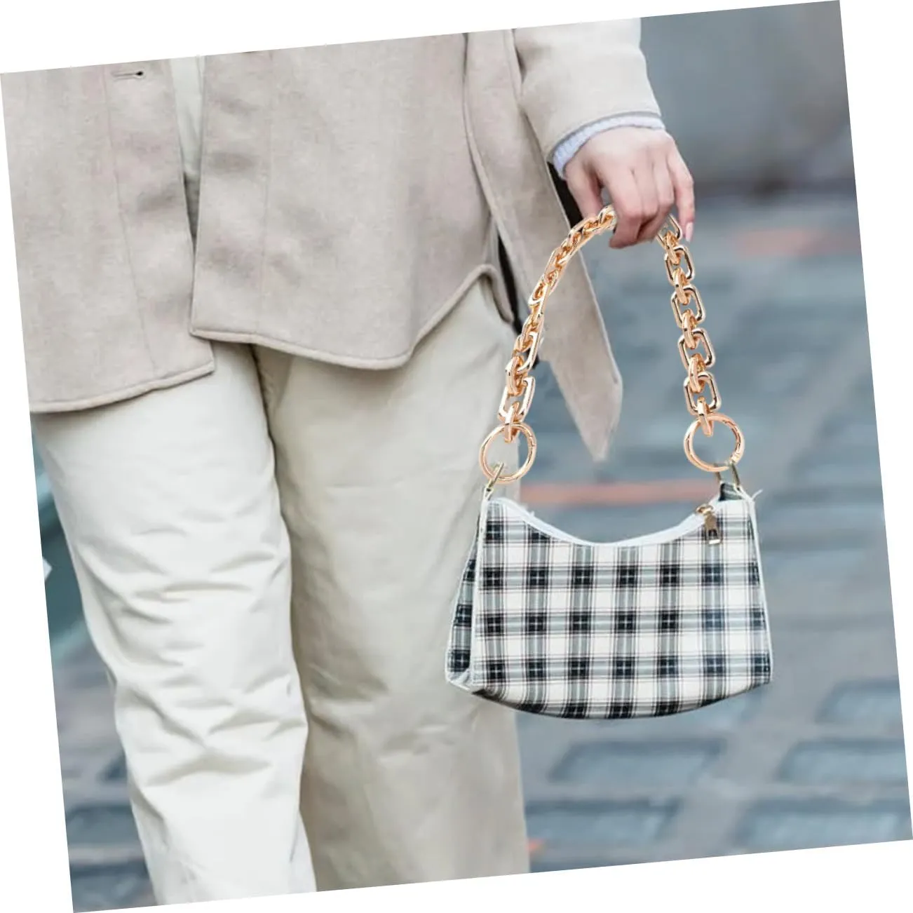 Anneome DIY Bag Chain Zinc Alloy Handbag Chain Replacement Purse Shiny Appearance Suitable for Shoulder Bag Crossbody