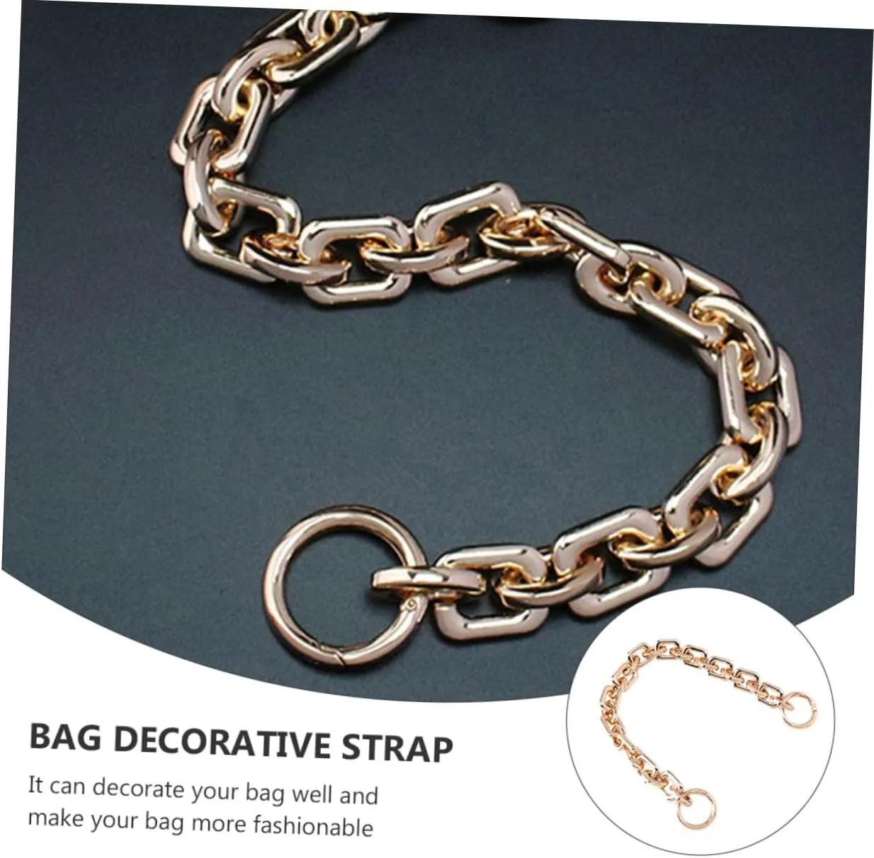 Anneome DIY Bag Chain Zinc Alloy Handbag Chain Replacement Purse Shiny Appearance Suitable for Shoulder Bag Crossbody