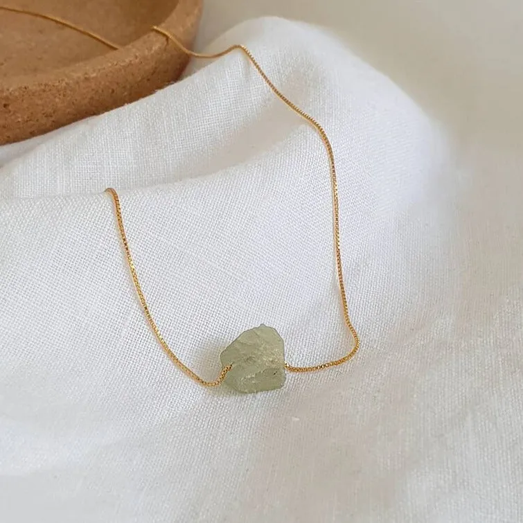 Aquamarine - 14k Gold Plated Necklace