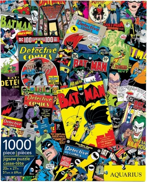 AQUARIUS DC Comics Puzzle Batman Collage (1000 Piece Jigsaw Puzzle) - Officially Licensed DC Comics Merchandise & Collectibles - Glare Free - Precision Fit - 20 x 27 Inches