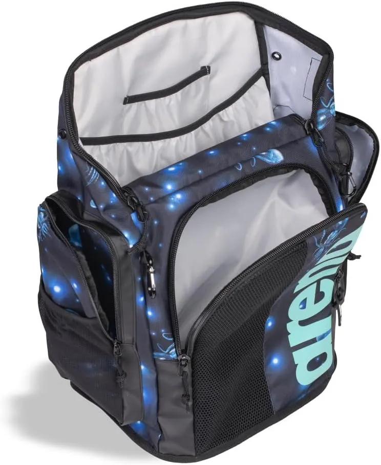 ARENA Spiky III Backpack 45 Swimming Athlete Sports Gym Rucksack Large Training Gear Equipment Swim Bag for Men and Women, 45 Liters, Aqua