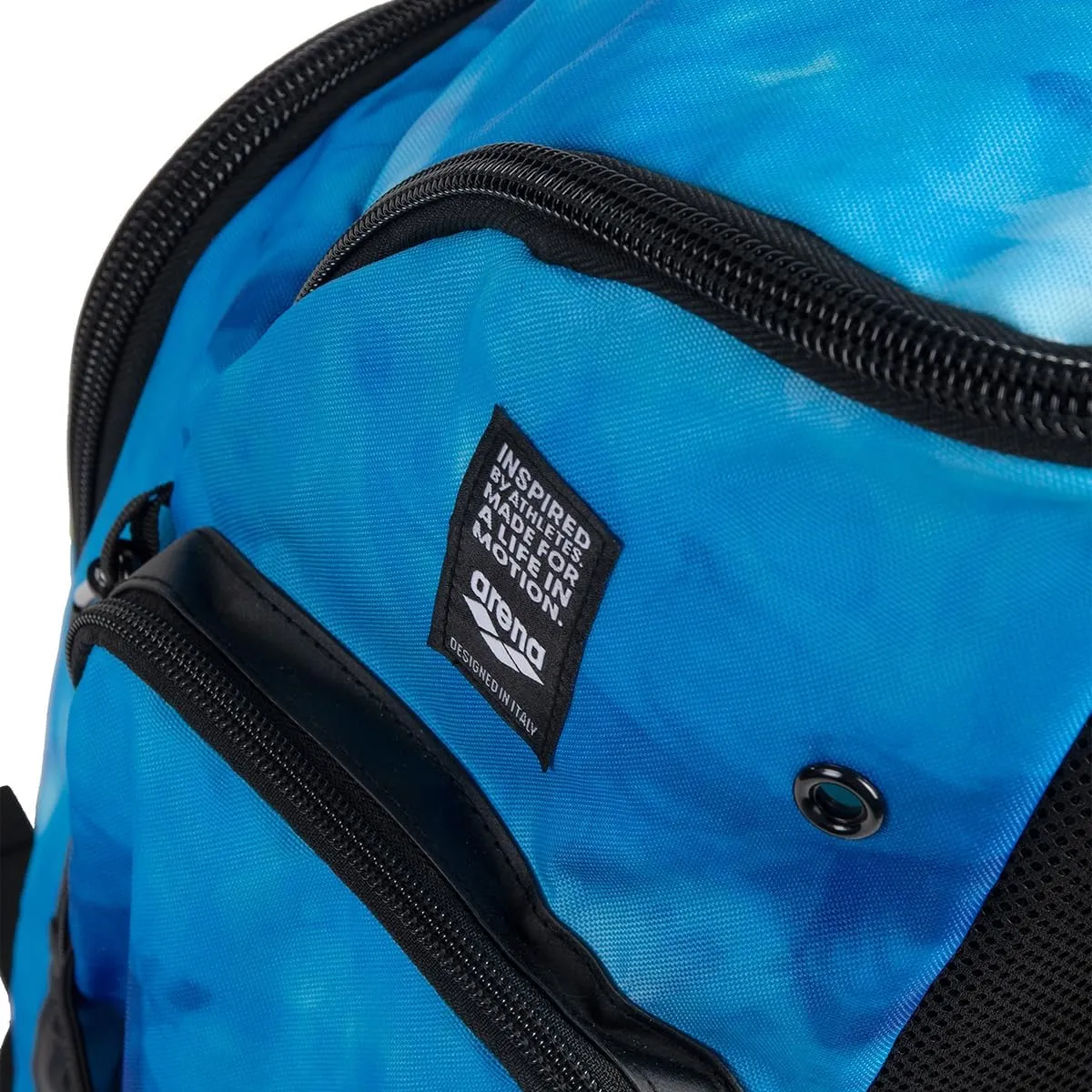 ARENA Spiky III Backpack 45 Swimming Athlete Sports Gym Rucksack Large Training Gear Equipment Swim Bag for Men and Women, 45 Liters, Blue/Multi