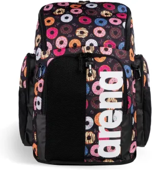 ARENA Spiky III Backpack 45 Swimming Athlete Sports Gym Rucksack Large Training Gear Equipment Swim Bag for Men and Women, 45 Liters, Donuts