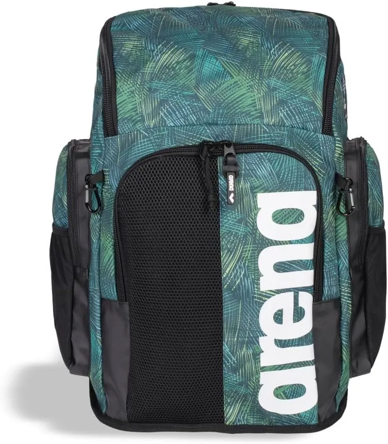 ARENA Spiky III Backpack 45 Swimming Athlete Sports Gym Rucksack Large Training Gear Equipment Swim Bag for Men and Women, 45 Liters, Team Energy Green