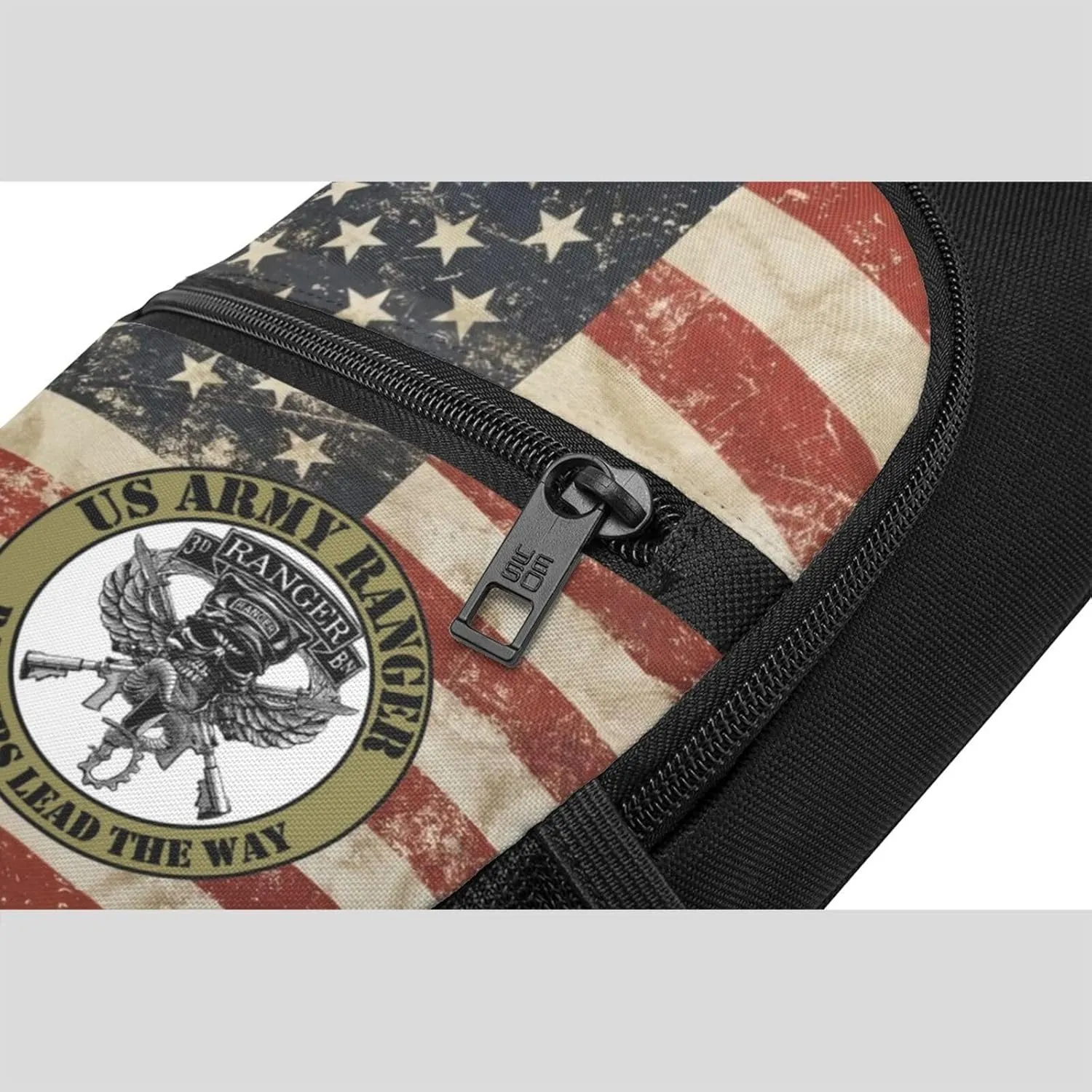 Army Airborne Rangers Logo Sling Bag Crossbody Backpack Shoulder Casual Daypack Bags for Men