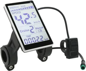 Asixxsix Electric LCD Display, Multifunction M5 LCD Display 24V 36V 48V 60V Computer with Speedometer Odometer for EBike Electric Modification Accessories