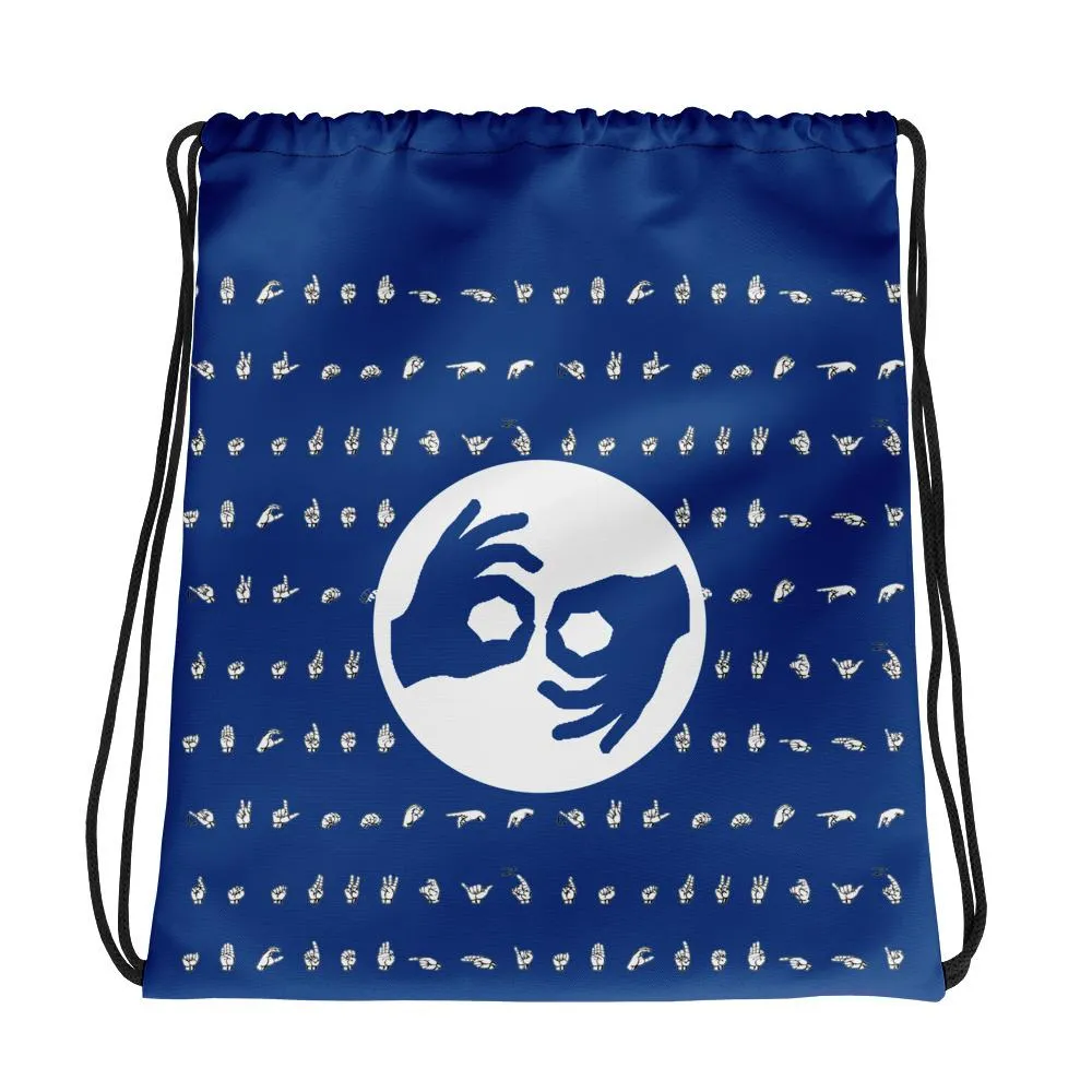 ASL Bag "Interpreter" Polyester 15x17 ASL Drawstring Bag