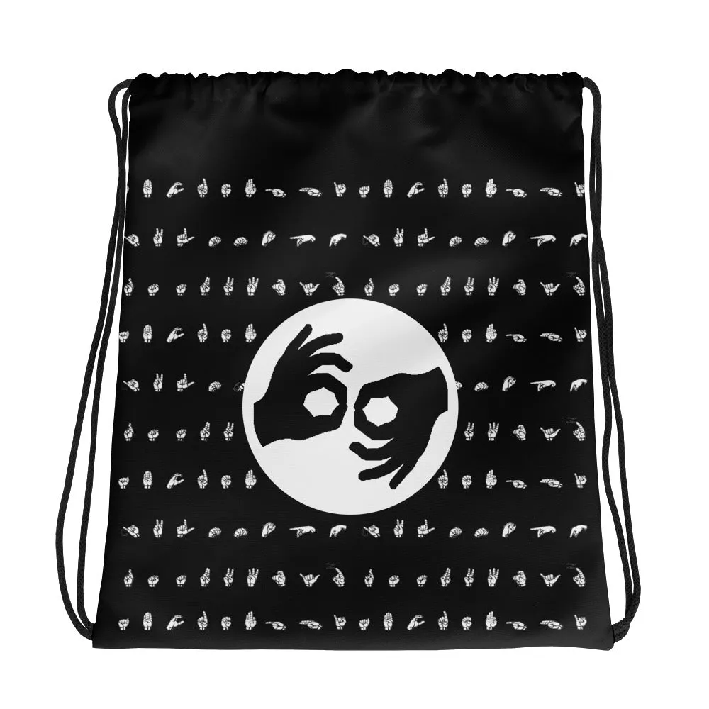 ASL Bag "Interpreter" Polyester 15x17 ASL Drawstring Bag