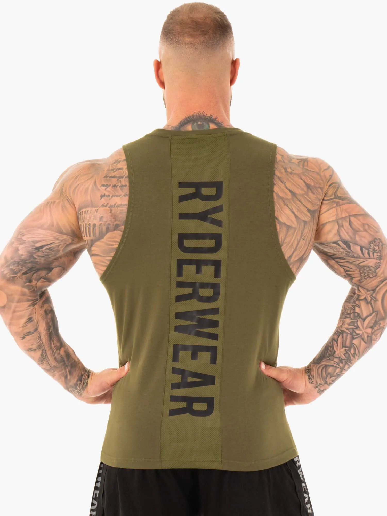 Athletic Cut Tank - Khaki