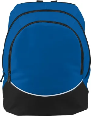 Augusta Sportswear Large Tri-Color Backpack, One Size, Royal/Black/White