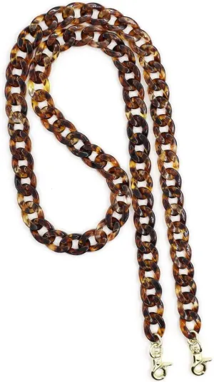 Aumey Clear White Black Brown Acrylic Chain Clutch Purse Strap Handles Bag Handbag Purse Replacement Chains 40 Inches