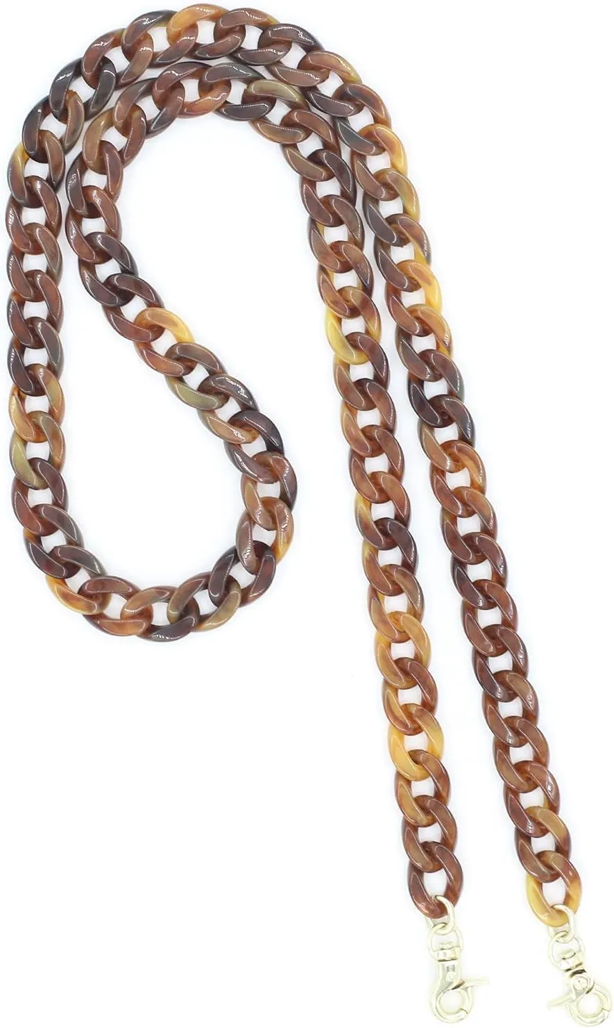 Aumey Clear White Black Brown Acrylic Chain Clutch Purse Strap Handles Bag Handbag Purse Replacement Chains 40 Inches