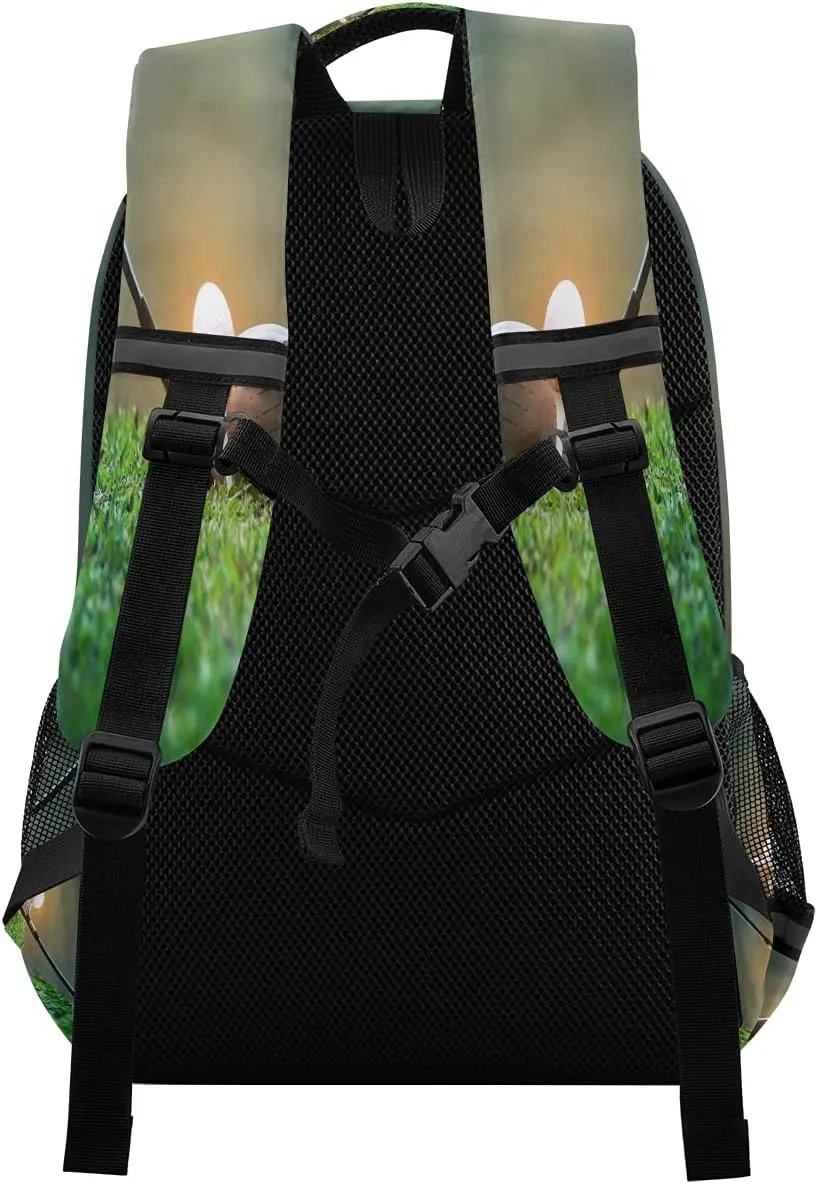 AUUXVA Golf Ball Sport Grass Backpack School Bookbag Laptop Purse Casual Daypack for Teen Girls Women Boys Men College Travel