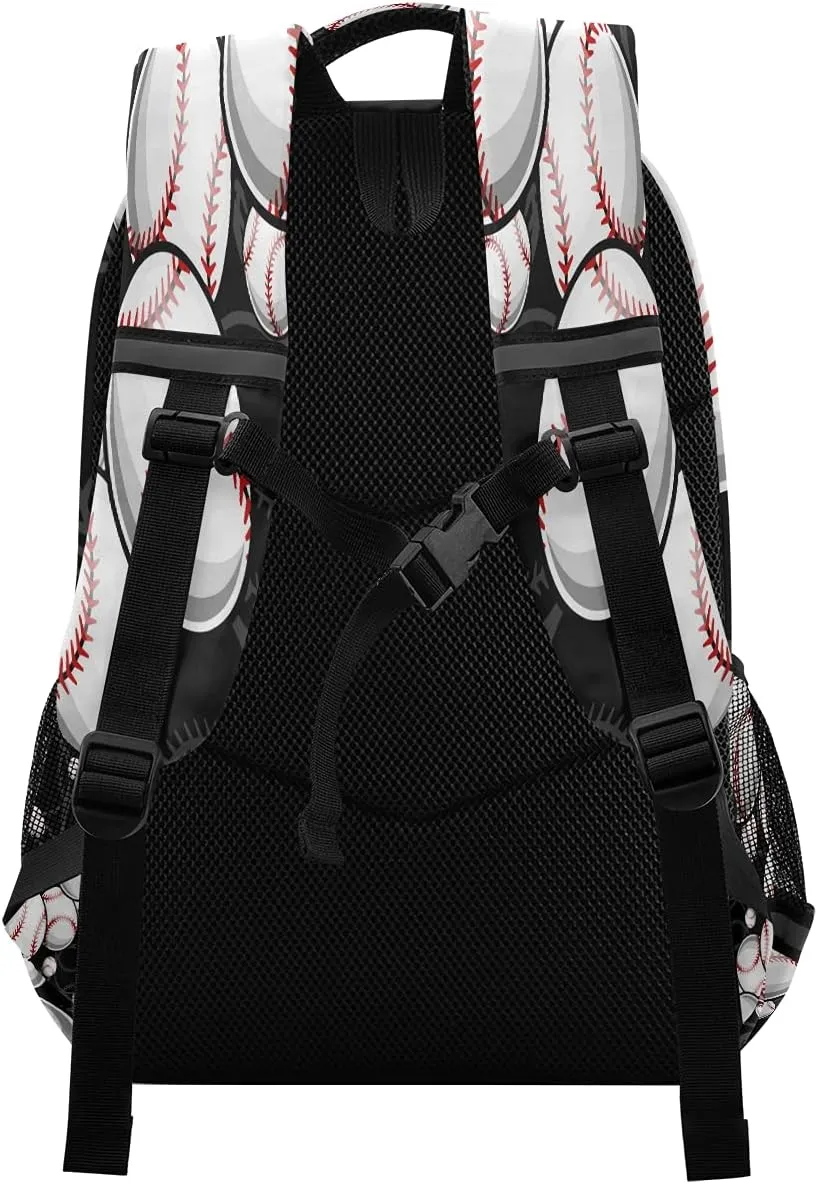AUUXVA Sport Ball Baseball Theme Backpack School Bookbag Laptop Purse Casual Daypack for Teen Girls Women Boys Men College Travel