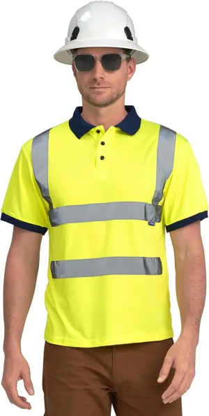 AYKRM High Visibility Security Polo Shirts neon Construction Work Shirts