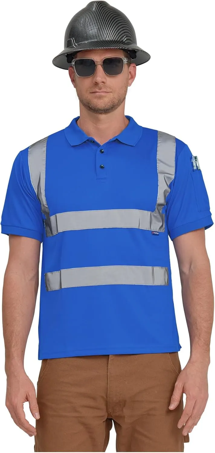 AYKRM High Visibility Security Polo Shirts neon Construction Work Shirts
