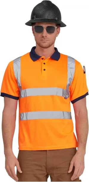 AYKRM High Visibility Security Polo Shirts neon Construction Work Shirts