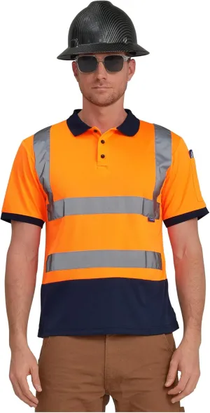 AYKRM High Visibility Security Polo Shirts neon Construction Work Shirts