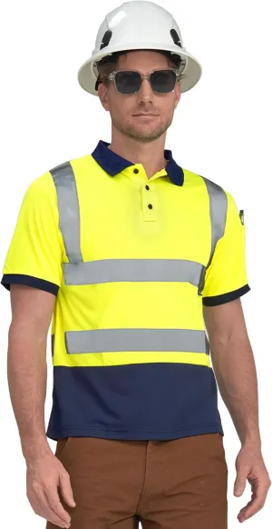 AYKRM High Visibility Security Polo Shirts neon Construction Work Shirts