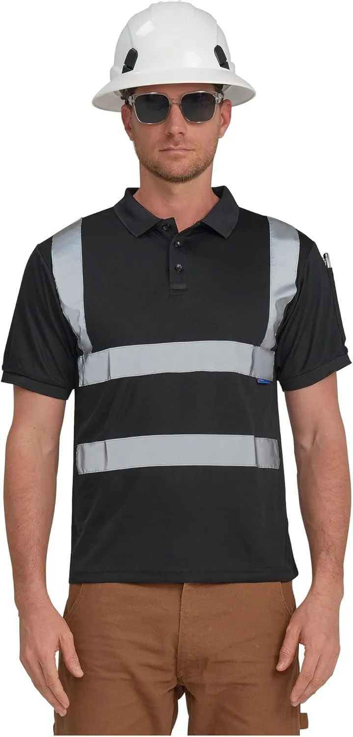 AYKRM High Visibility Security Polo Shirts neon Construction Work Shirts