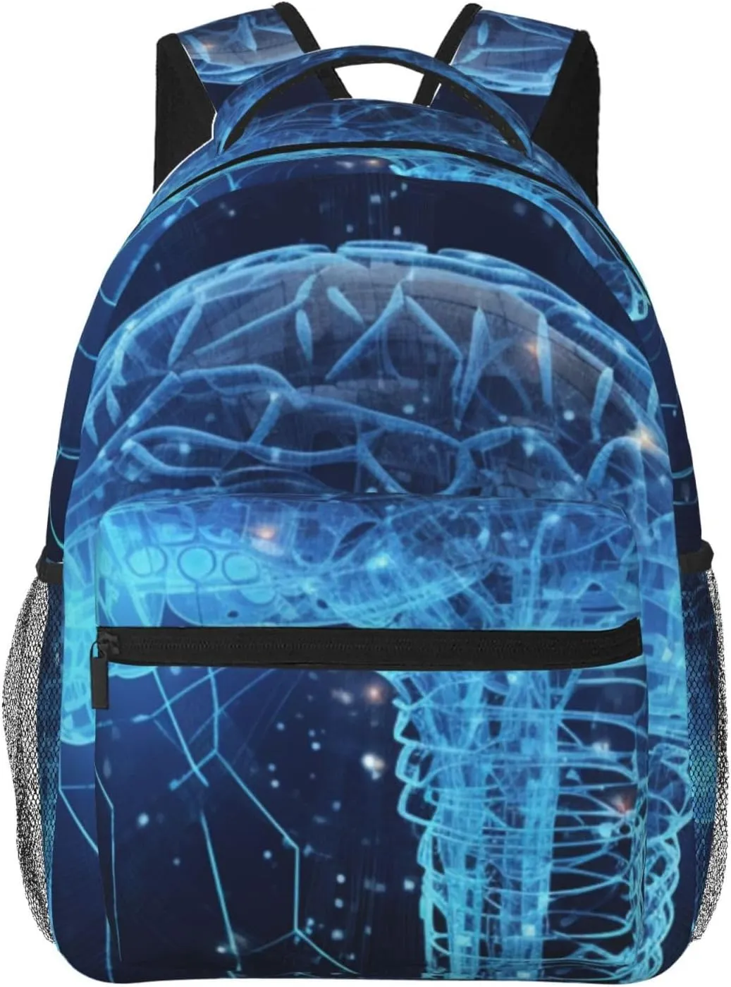 Backpack Casual Daypack for Men Women Artificial Intelligence Brain Laptop Backpack Lightweight Travel Bag Shoulder Bag for Work Hiking