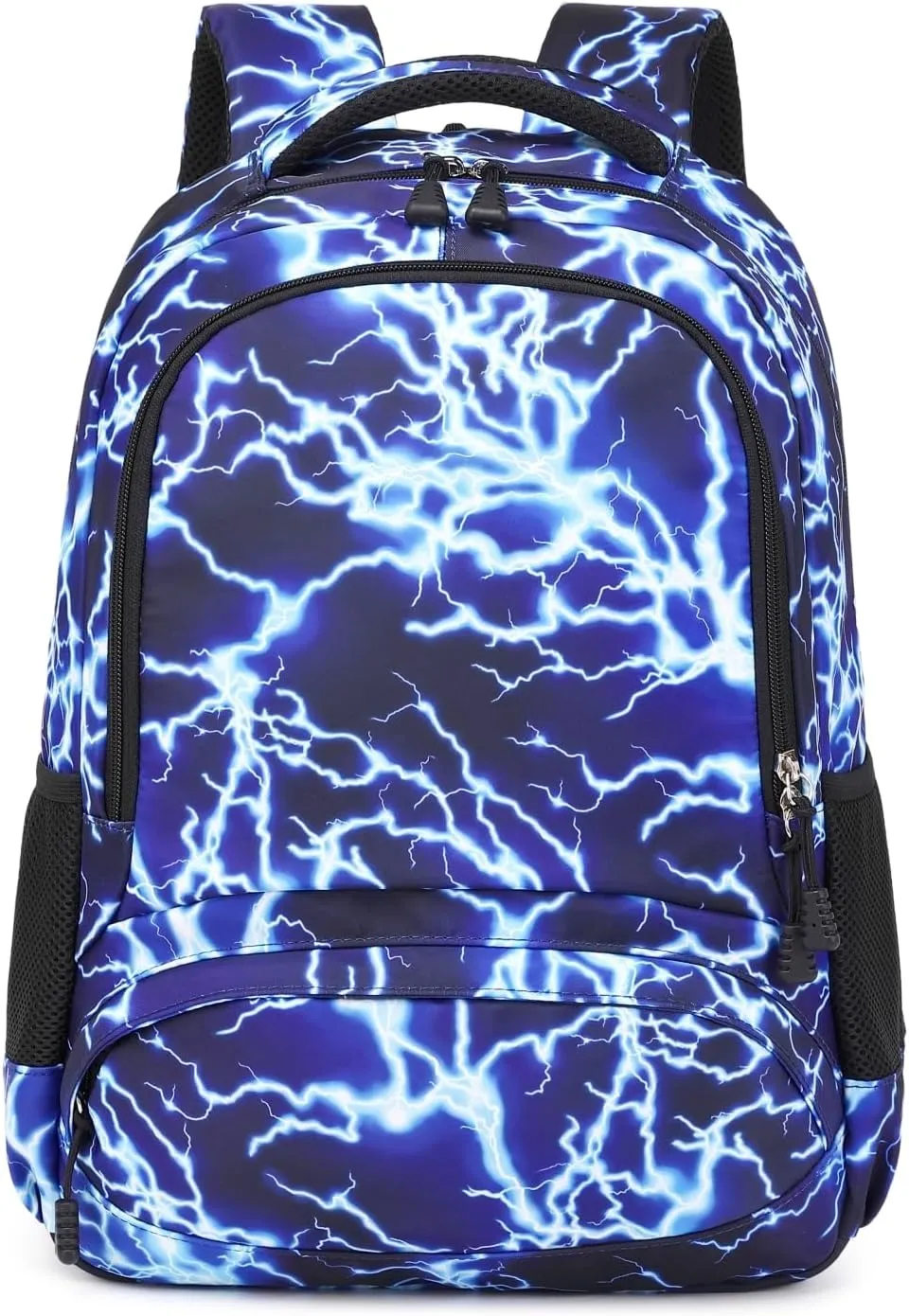 Backpack for Boy Middle School Lightning Bookbag Durable Student Teenager Sturdy Lightweight Waterproof (3-Blue Lightning)