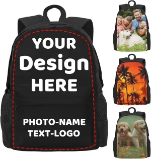Backpack For Man Women Personalized Large Capacity Backpacks Design With Text Photo Name Logo Customized Backpack For Casual Travel Laptop Bag With Pocket