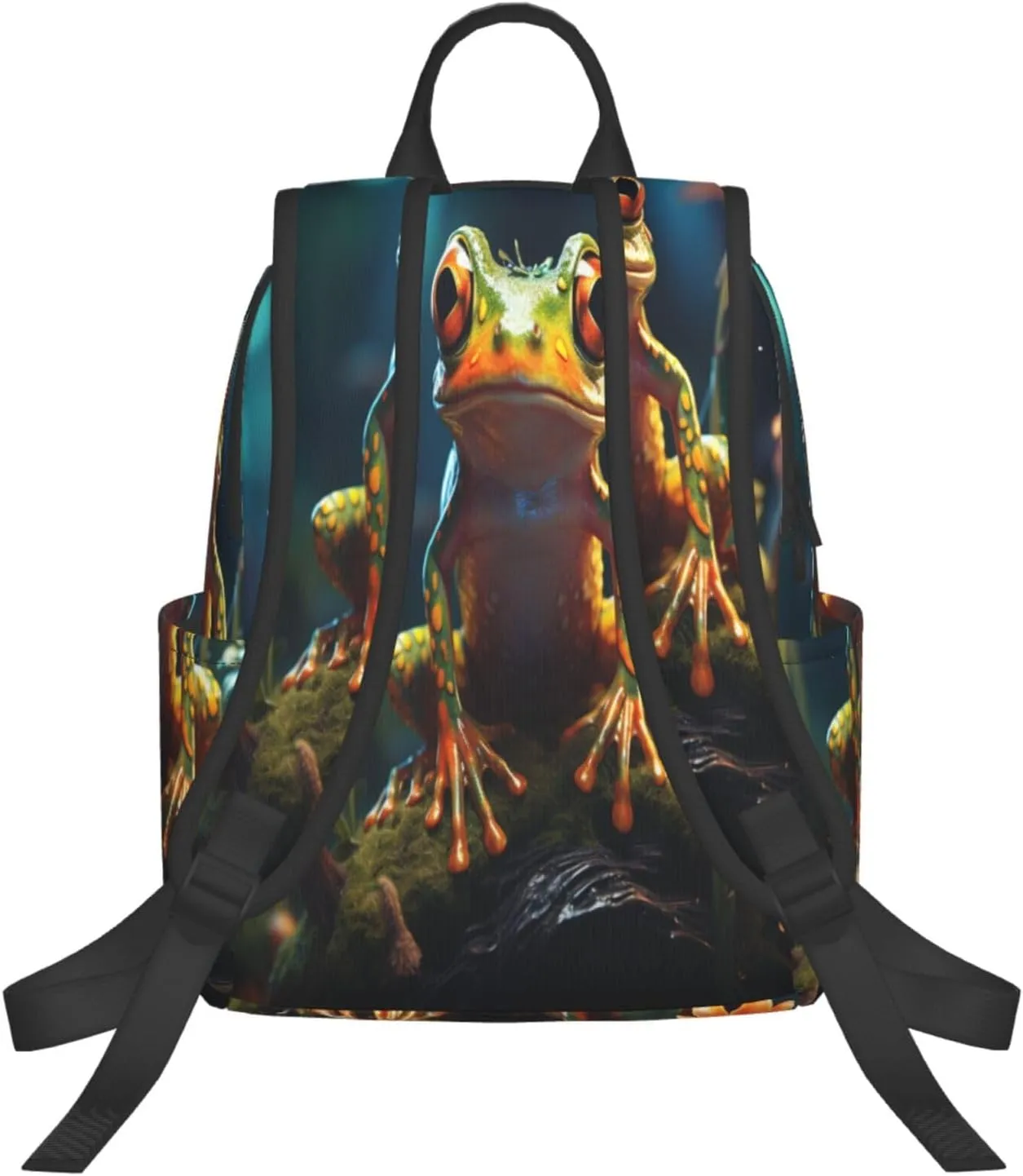 Backpack For Women Men Forest Tree Frog Bookbag Lightweight Travel Casual Daypack Water Resistant Outdoor Hiking Sport Rucksack