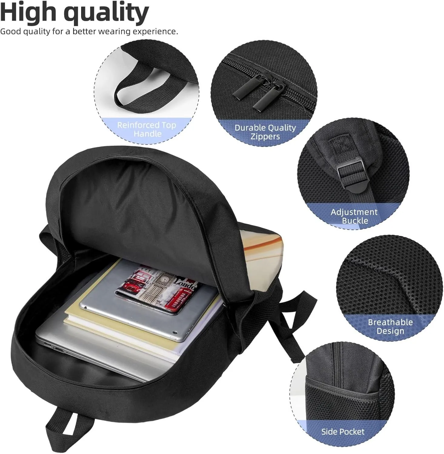 Backpack Orange White Lines Travel Casual Laptop Backpack 17 inch Waterproof Hiking Daypack for Men Women