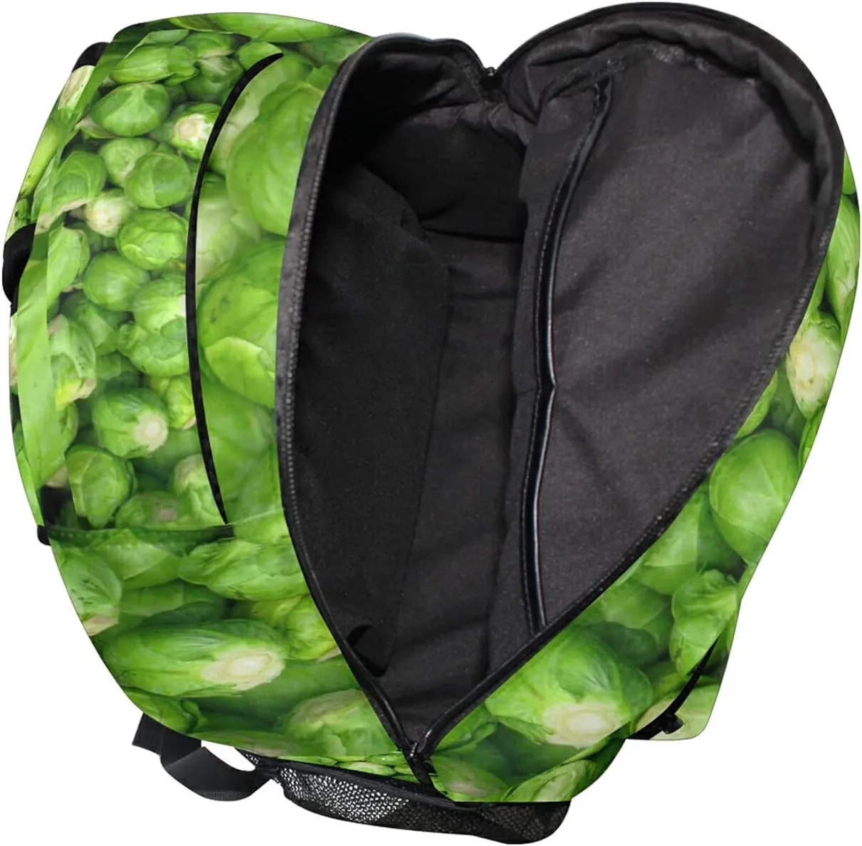 Backpack Travel Green Brussel Sprout Vegetables School Bookbags Shoulder Laptop Daypack College Bag for Womens Mens Boys Girls
