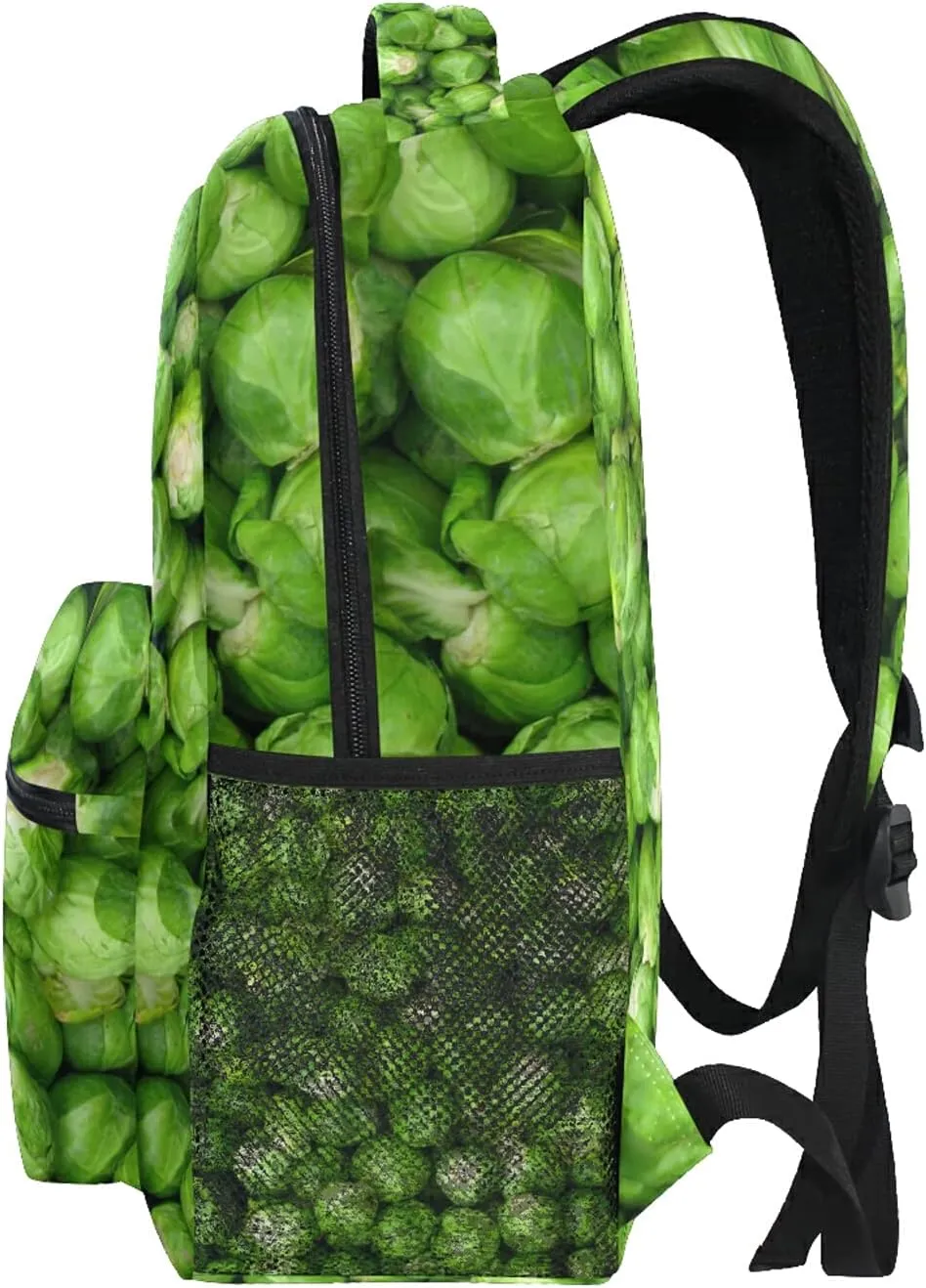 Backpack Travel Green Brussel Sprout Vegetables School Bookbags Shoulder Laptop Daypack College Bag for Womens Mens Boys Girls
