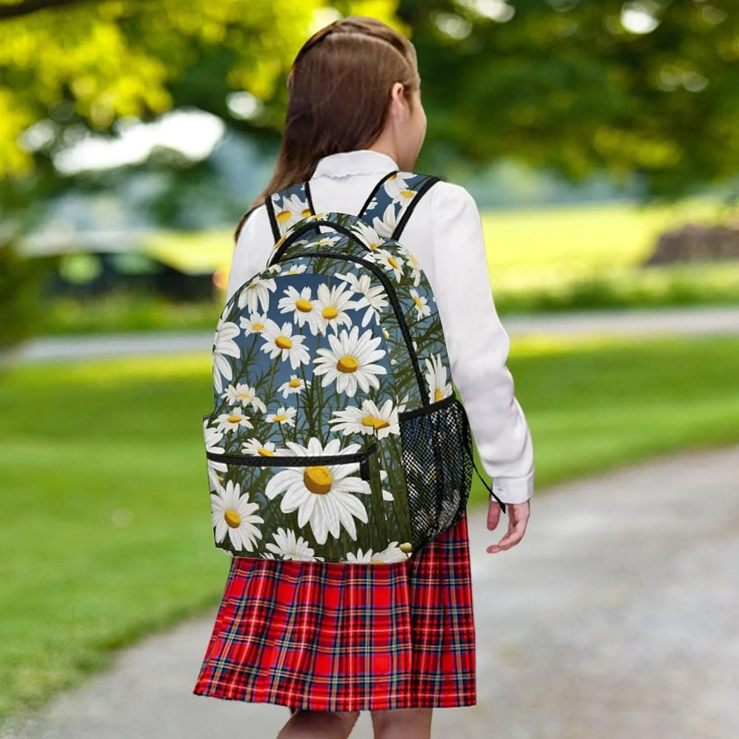 Backpacks Camomile Pattern Travel Bag Laptop Backpack Casual Daypack for Weekender Business Hiking