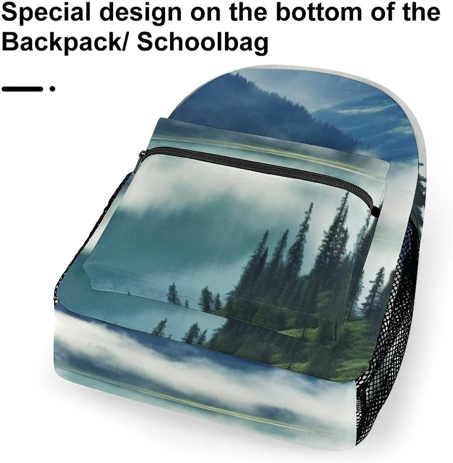 Backpacks Foggy Mountains Landscape Travel Bag Laptop Backpack Casual Daypack for Weekender Business Hiking
