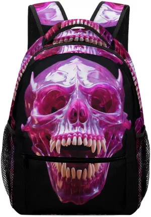 Backpacks Skull Open Mouth Travel Bag Laptop Backpack Casual Daypack for Weekender Business Hiking