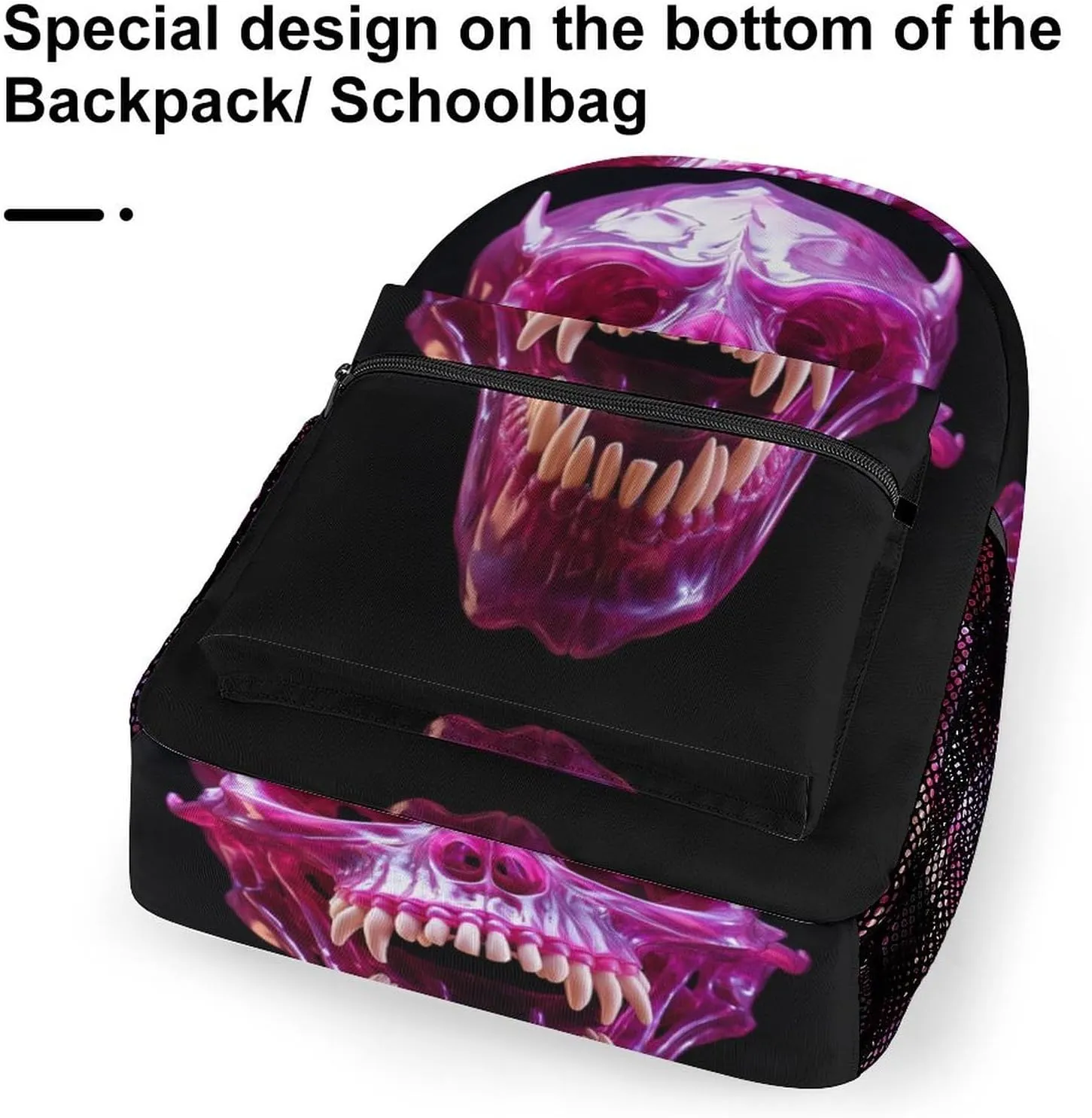 Backpacks Skull Open Mouth Travel Bag Laptop Backpack Casual Daypack for Weekender Business Hiking