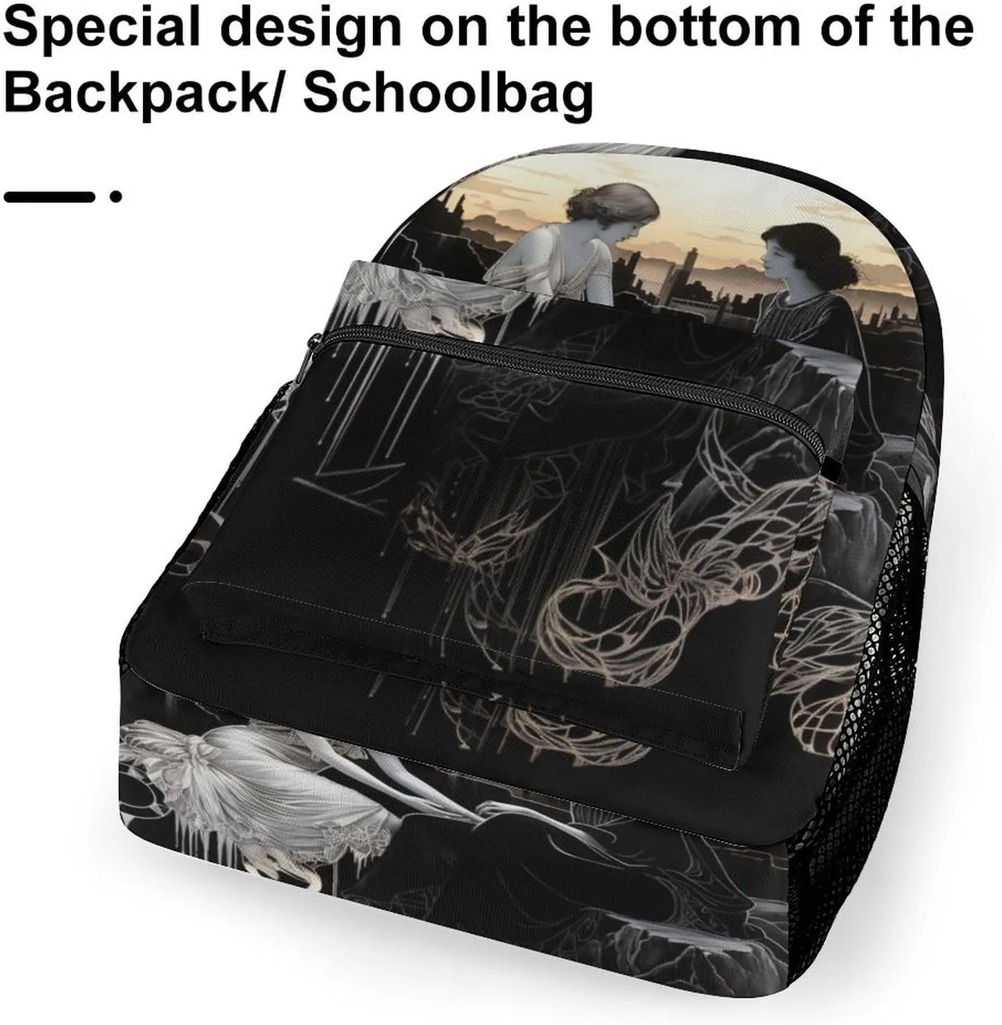Backpacks Woman on Cliff Travel Bag Laptop Backpack Casual Daypack for Weekender Business Hiking