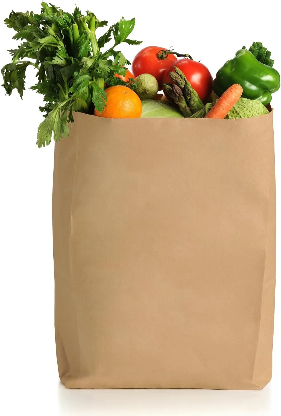BagDream 52Lb 10x6x14 Kraft Brown Paper Grocery Bags - 100Pcs Bulk - Heavy Duty Paper Barrel Sack Bags for Grocery Shopping - Durable Sturdy