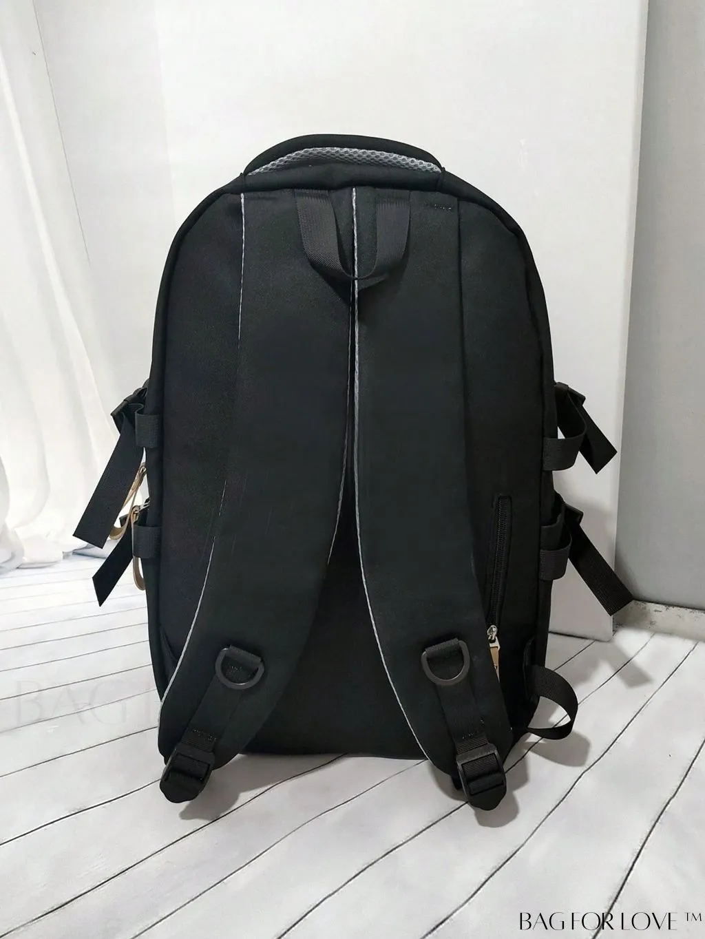 BagForLove - Versatile Multi-Pocket Backpack: Unisex Letter Decor for Fashionable Functionality