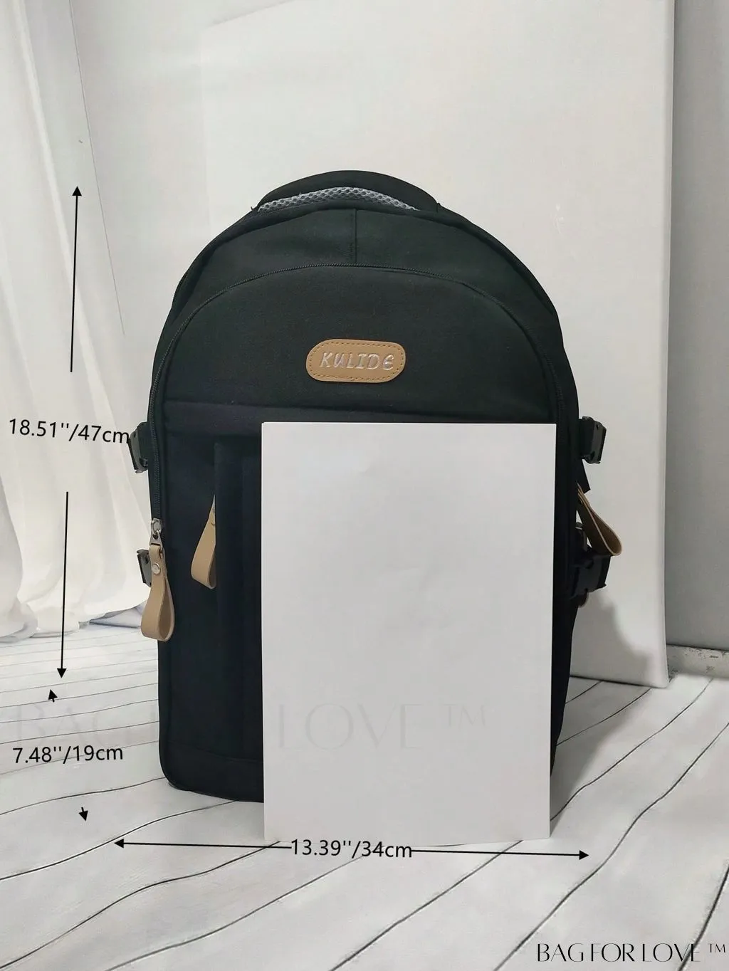 BagForLove - Versatile Multi-Pocket Backpack: Unisex Letter Decor for Fashionable Functionality